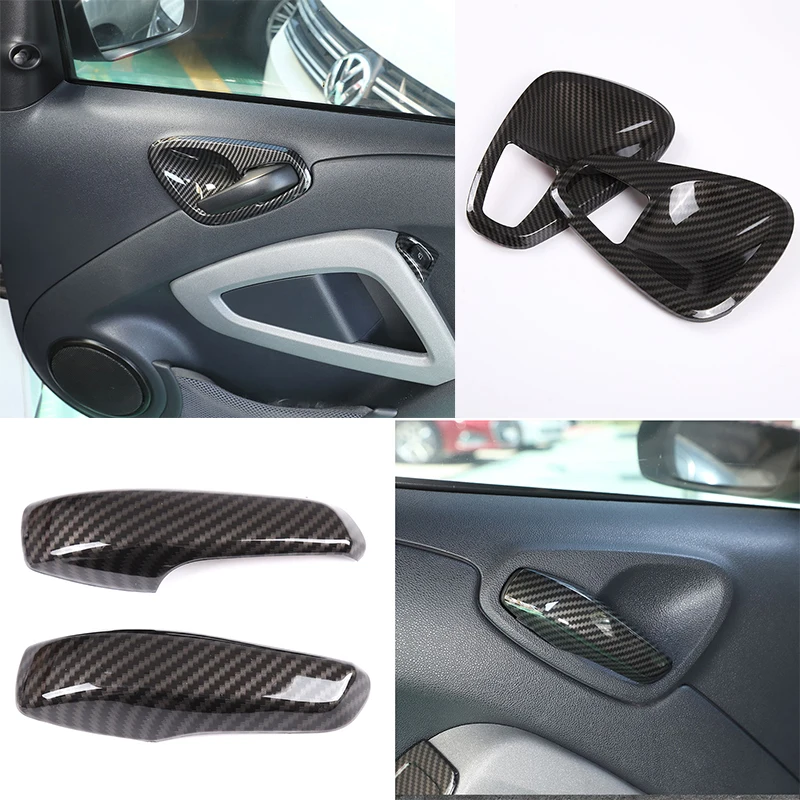 

2Pcs Car ABS Inner Door Bowl Handle Decorative Protect Frame For Mercedes Smart 451 Fortwo Car Sticker Accessories Modification