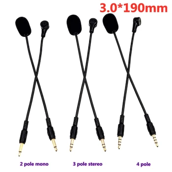 Microfono pieghevole per cuffie da gioco con microfono Hifi omnidirezionale da 190mm di lunghezza totale