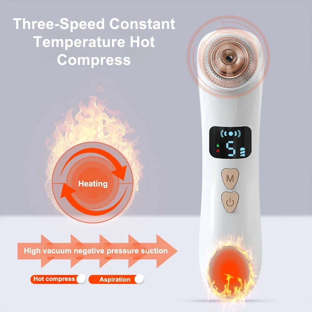 Visual Blackhead Remover Facial Deep Clean Machine Blackheads and Acne Remover Heated Face Extractor Electric Blackhead Sucker 4