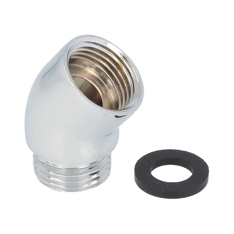 Polish Brass Shower Elbow Adapter for Shower Head 30&deg; G1/2 Male to Female Arm Extension Connector