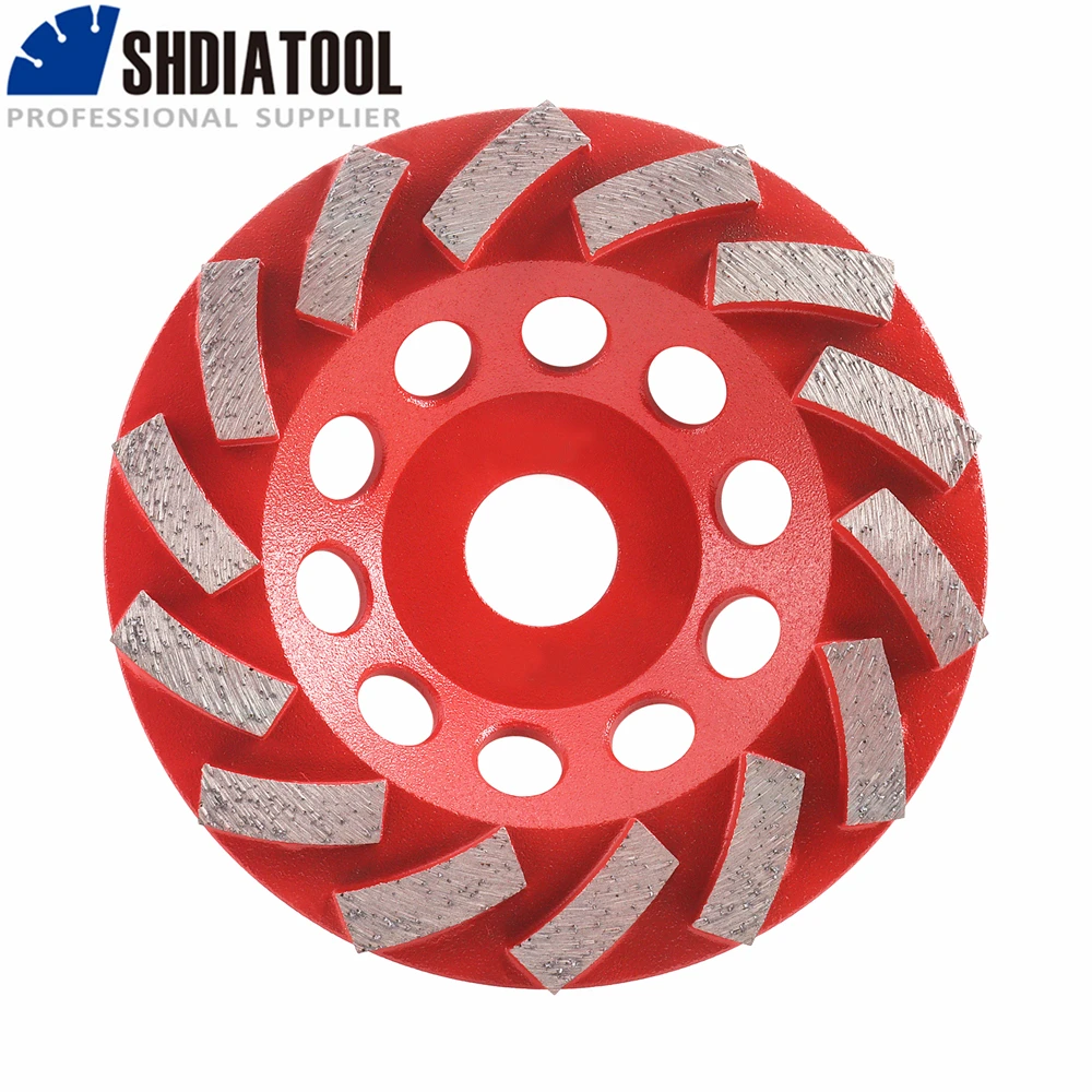 SHDIATOOL 1pc Dia 5"/125mm Diamond Grinding Cup Wheel Concrete Diamond Grinding Wheel Disc, Segmented Turbo Type