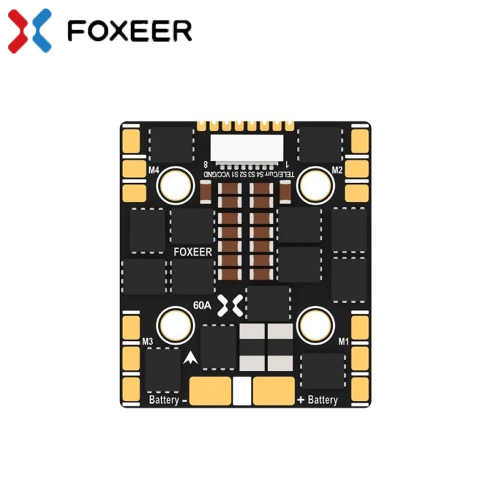 

FOXEER Reaper F4 Mini 60A 128K BLHELI32 4in1 Brushless ESC 20X20mm 3-8S for RC FPV Drone Freestyle Flight Controller Stack Parts