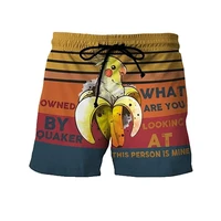 Funny Fruit Banana Design Graphic Beach Shorts Hip Hop Cock Animal 3D Printed Short Pants Vacation Surfing Men Swimming Trunks 2