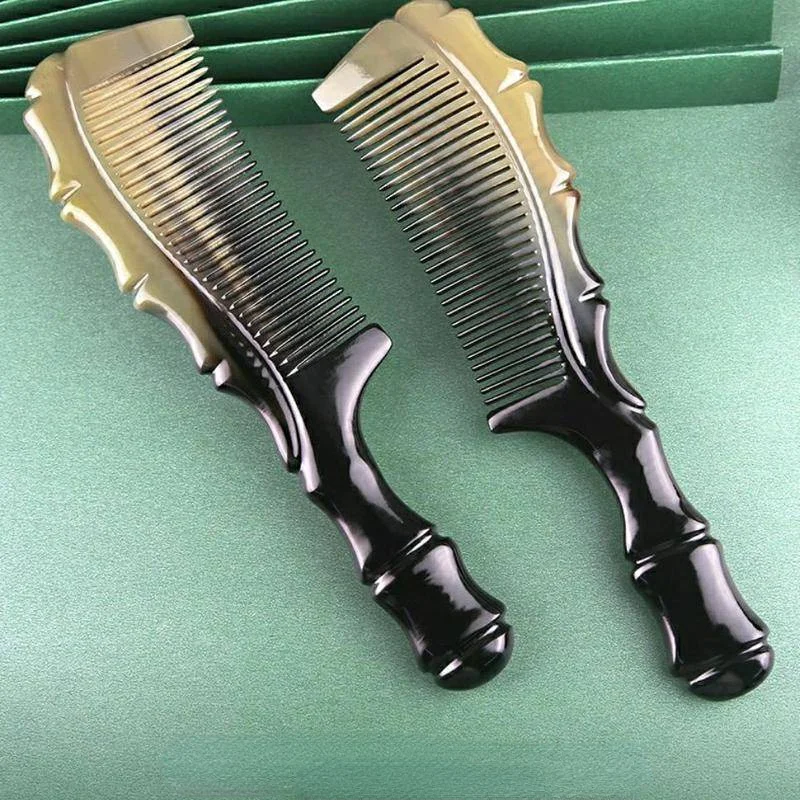 Handmade 100% OX Horn Anti-static Long Detangling & Styling Hair Comb for Women & Men 5