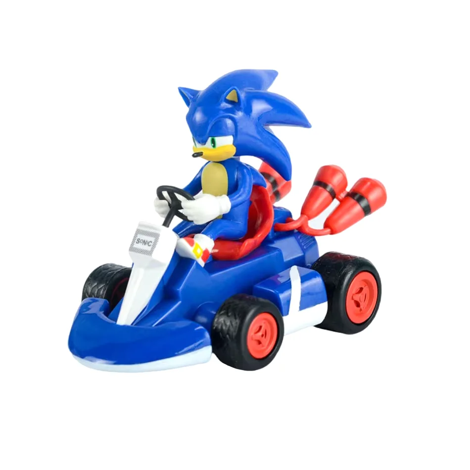 Anime Sonic the Hedgehog Pull Back Car Knuckles the Echidna Chase Miles Tails Prower Action Figure Toys Anime Game Doll Kid birt - Bilde 6