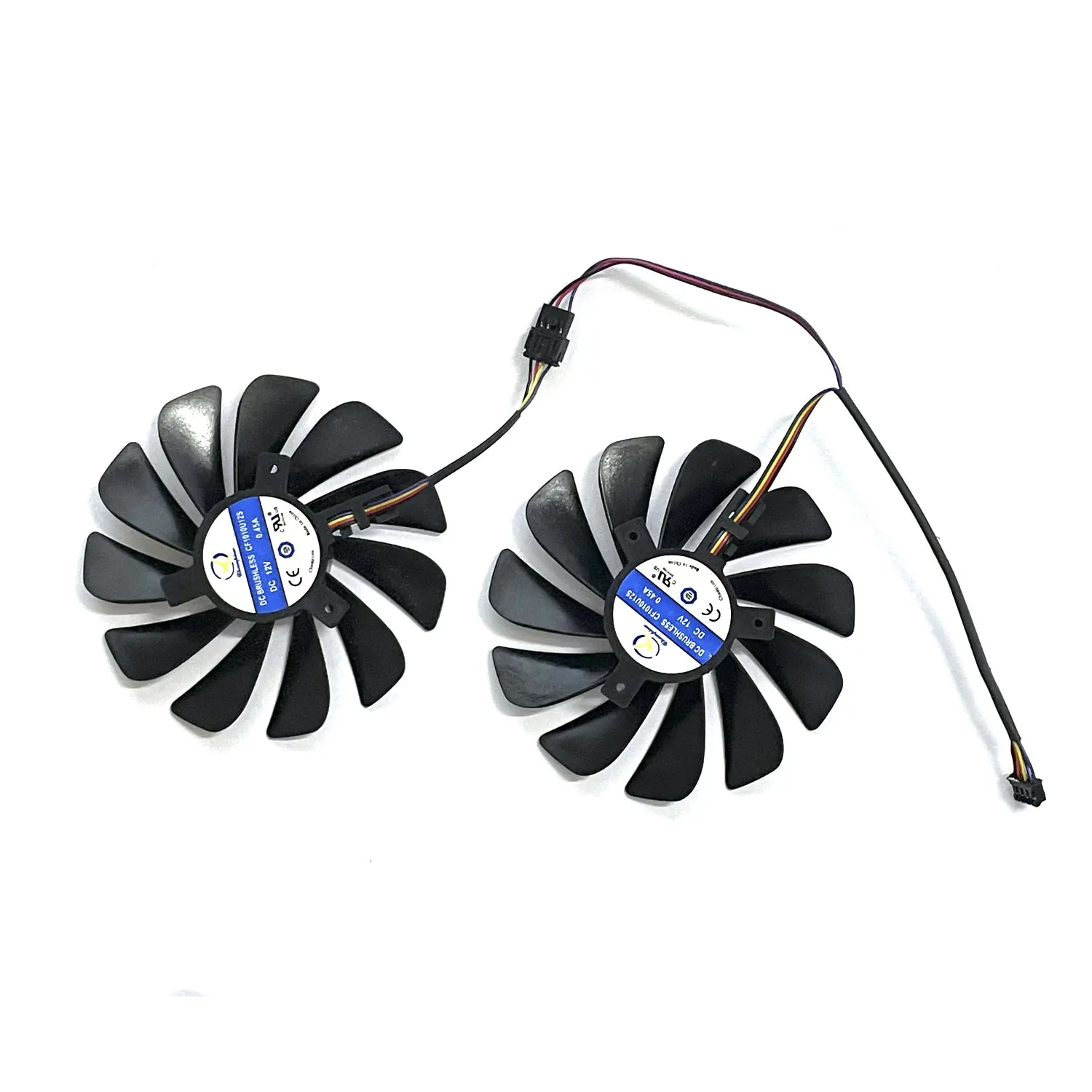 2 FAN 4PIN CF1010U12S FDC10U12S9-C DC 12V 0.45A 95MM RX5700 GPU Fan for ASRock Radeon RX 5700 5700XT cooling fan