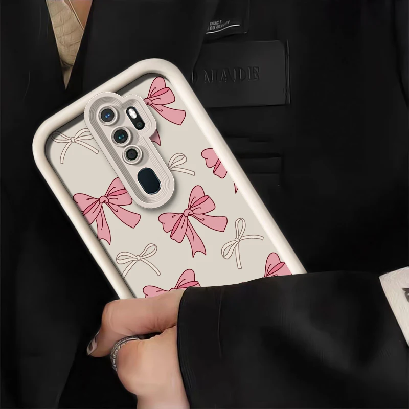 Cute Pink Bow Knot Shockproof Soft Silicone Phone Case