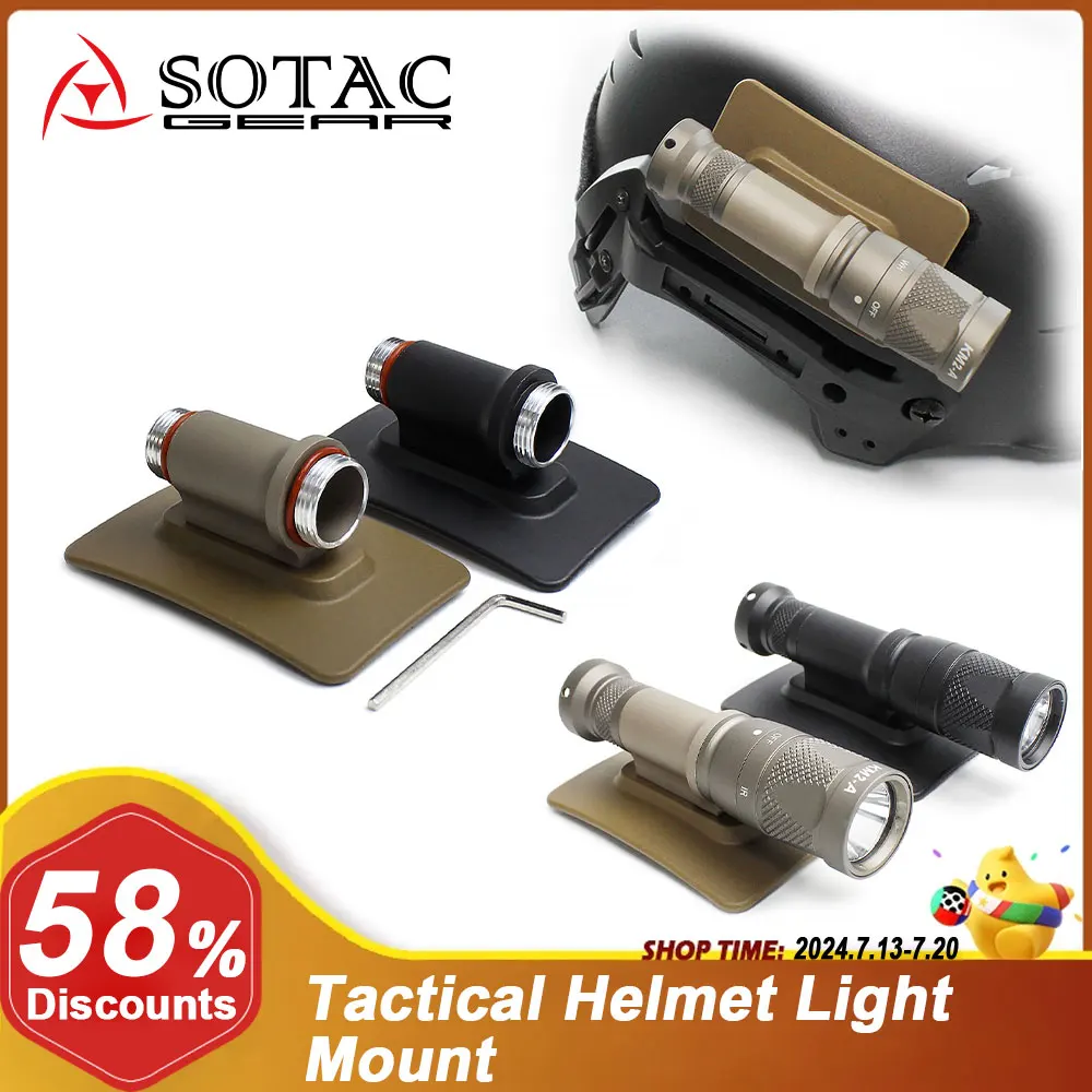 Tactical Helmet Light Mount Body for M300 M600 Series Scout Lights Flashlight Accessories SOTAC GEAR