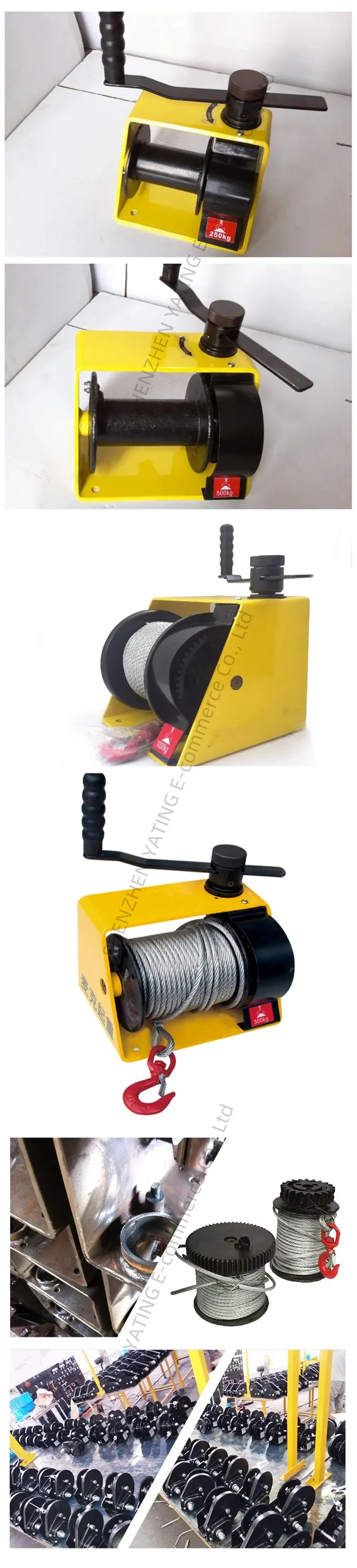 Full Full New Manual Self-locking Hand Winch Turbo Worm Winch With Brake Heavy H