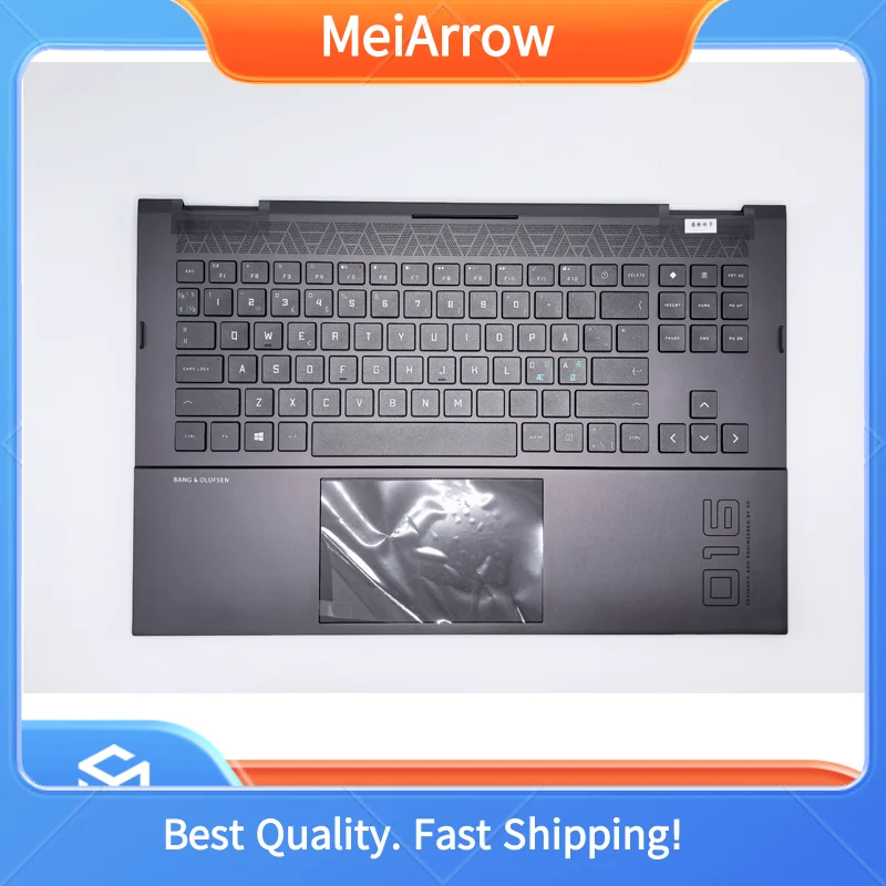 

MEARROW New/org For HP Monochrome 7/8 16-B TPN-Q265 TPN-Q267 pamlrest Eur keyboard upper cover Touchpad