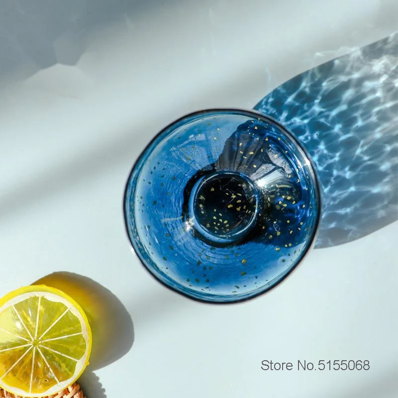 250ml Blue Starry Sky Whiskey Cup Japanese TOYO SASAKI Shadow Wine Glass Artwork Whisky Tumbler XO Chivas Cognac Brandy Snifter