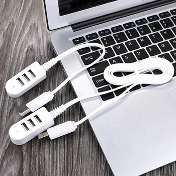 1-5pcs 3In1 USB Splitter Socket Multi-function 3A Charger Converter USB Port Hub Digital Data Cables Accessories Extension Cable 1