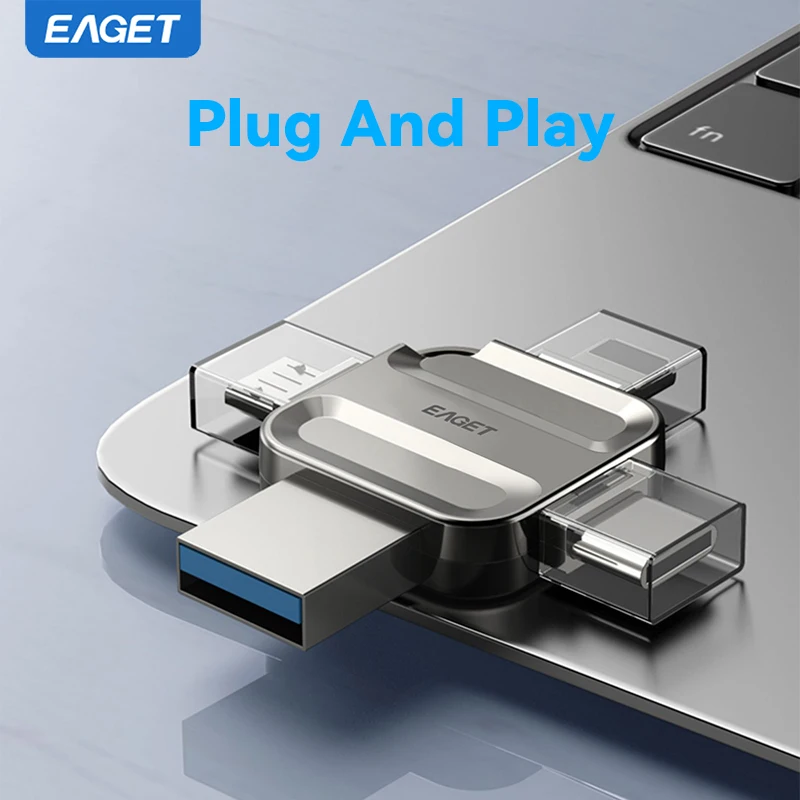 Eaget 4-in-1 Universal USB Flash Drive - Multi-Device Data Storage Solution