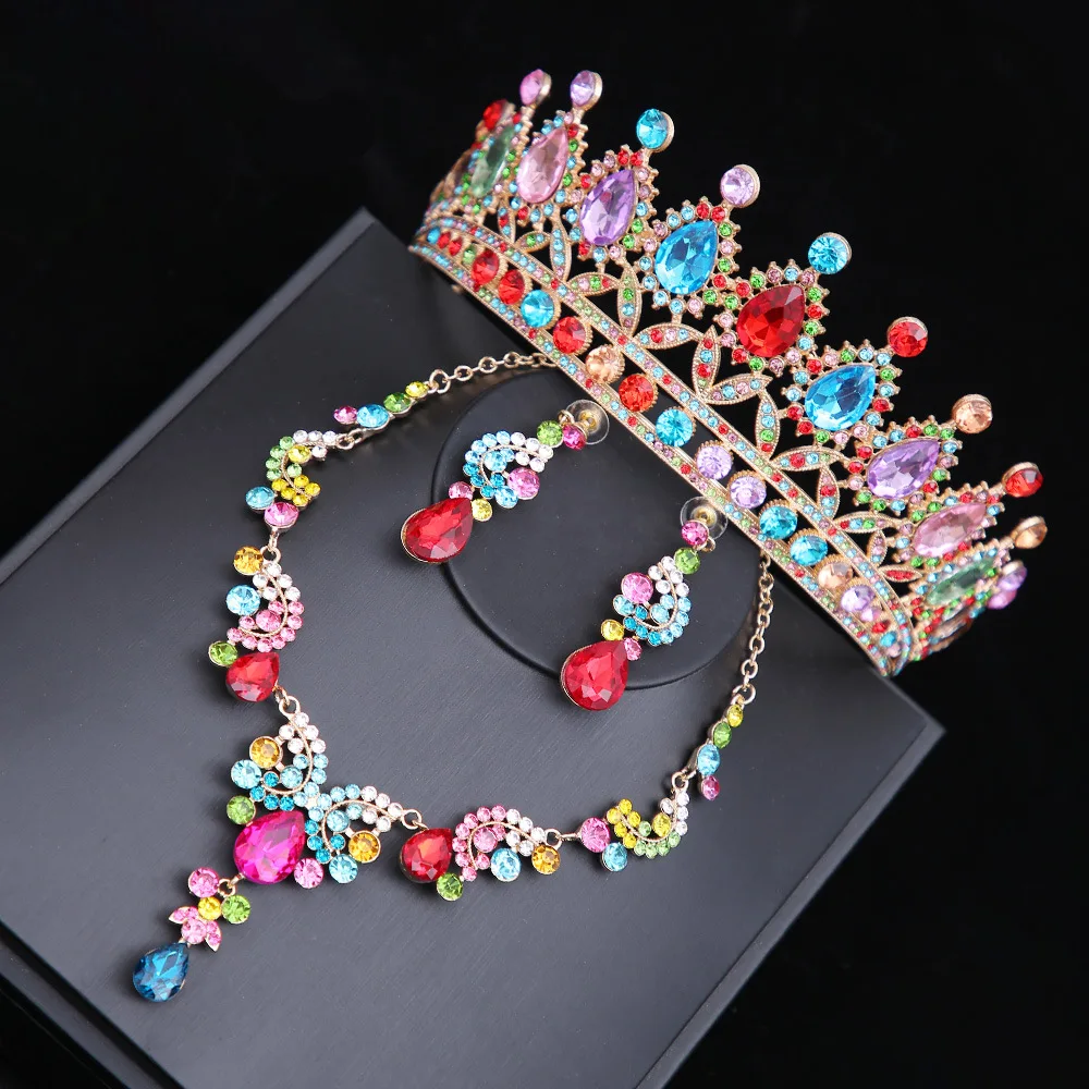 Diamond Tiara Bruid Kroon Roze Strass Kroonprinses
