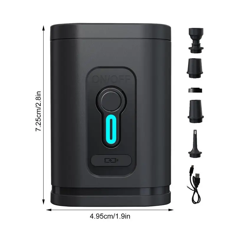 Vacuum Storage Bags Pump Rechargeable Air Pump For Pool Floats Mini Electric Storage Bag Air Suction Pump With 5 Nozzles 6