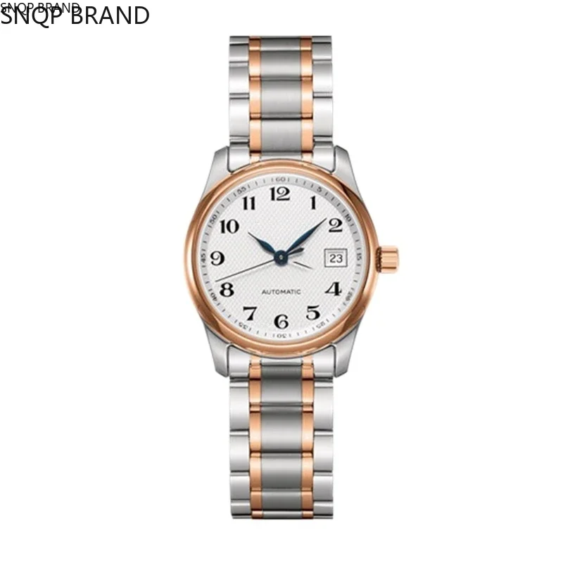 

Luxury New Master Quartz Watch Ladies Steel White Dial Reloj Hombre