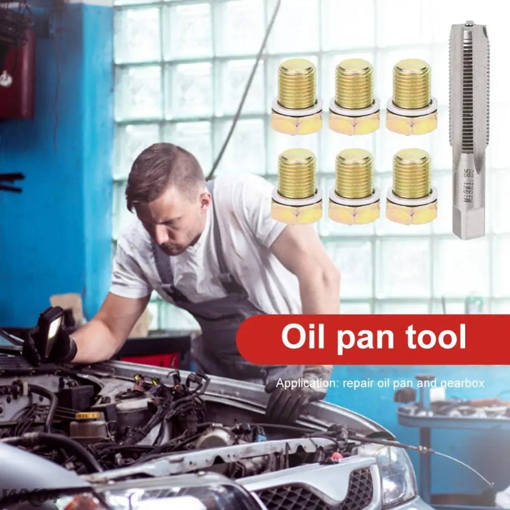 Car Repair Combination Suit M13x1.25 Iron Oil Pan Thread Repair Tools Kit Oil Drain Plug Screws Bolt Set