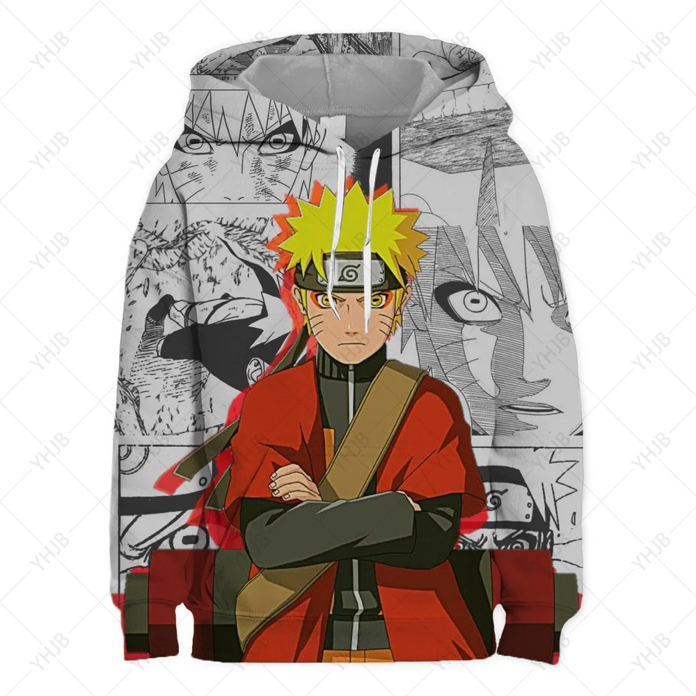 

2023 New Naruto Hoodie Animation Kids 3D printed fashion sweatshirts Boys girls Kids pullovers street wear coats 3-14 years old