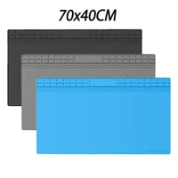 Silicon Insulation Pad Heat-Resistant Repair Work Mat 70*40CM Work Pad Soldering Mat for Electronic Phone Laptop Watch Repair 1