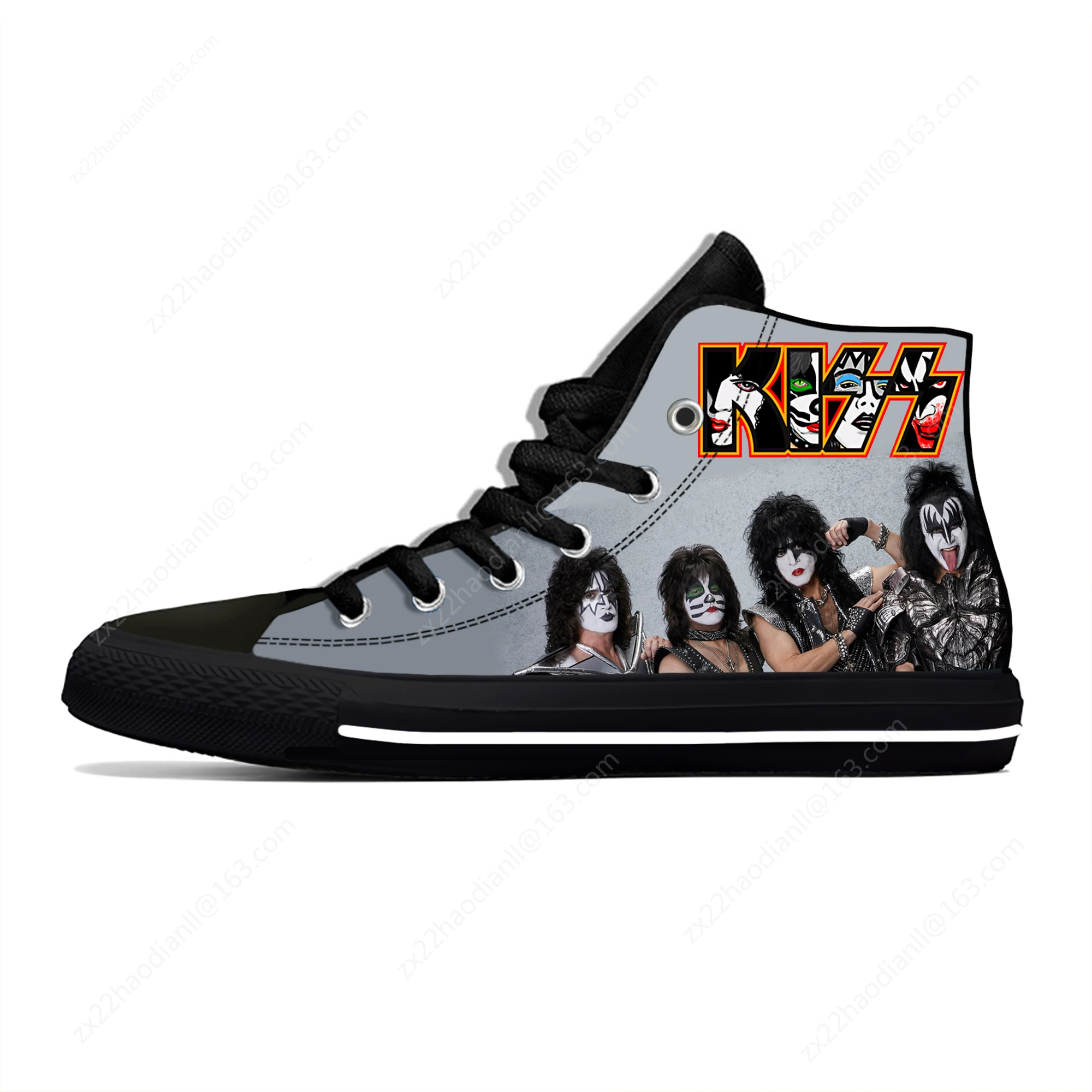 Creatures of the Night High Top Sneakers Mens Band Kiss Womens Teenager Casual Shoes Canvas Running 3D Shoes Lightweight shoe