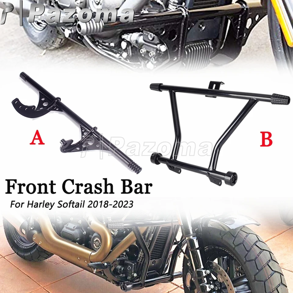 ADBEN Accessori Decorativi Moto Pedane Anteriori Pedane per Harle&y 2018-2023 Softail Fat Boy Sport Glide FLSB Street Bob FXBB Fat Bob (Color : Front Floorboards