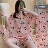Pajamas Women's Summer Mickey Minnie Cartoon Loose Pajamas Suit Student Short-sleeved Shorts Korean Version Home Clothes Suit 1
