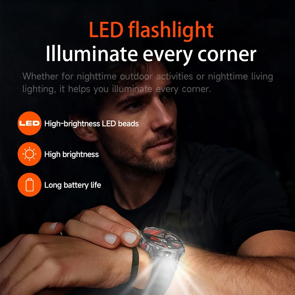 2026 New T-Rex 3 Smart Watch Men 1100mAh Battery GPS Sports Compass 10ATM Waterproof Bluetooth Call Military Outdoor Smartwatch 3
