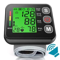 Electronic Bp Monitors High Accurate BP Monitors English Voice Wrist Blood Pressure Monitor Tonometer Digital Sphygmomanometer 1