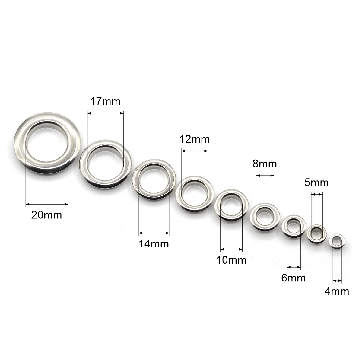 Eyelet Grommet Ring Brass Material Grommet Eyelets With Washer Belt Leather Craft Shoes Cap Clothes DIY Accessories