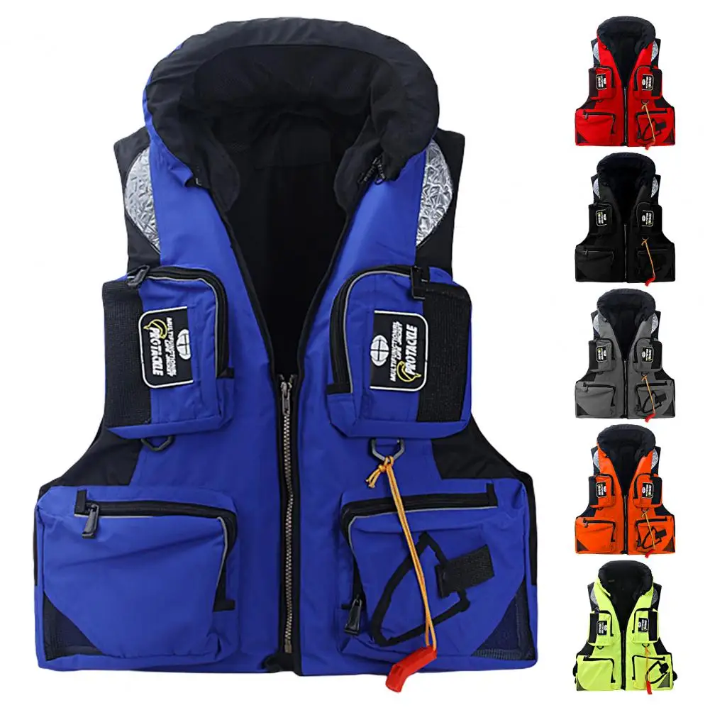 

Life Jacket Multi-pocket Detachable Large Buoyancy Water Assist Adults Sea Fishing Water Sports Safety Man Jacket Vest