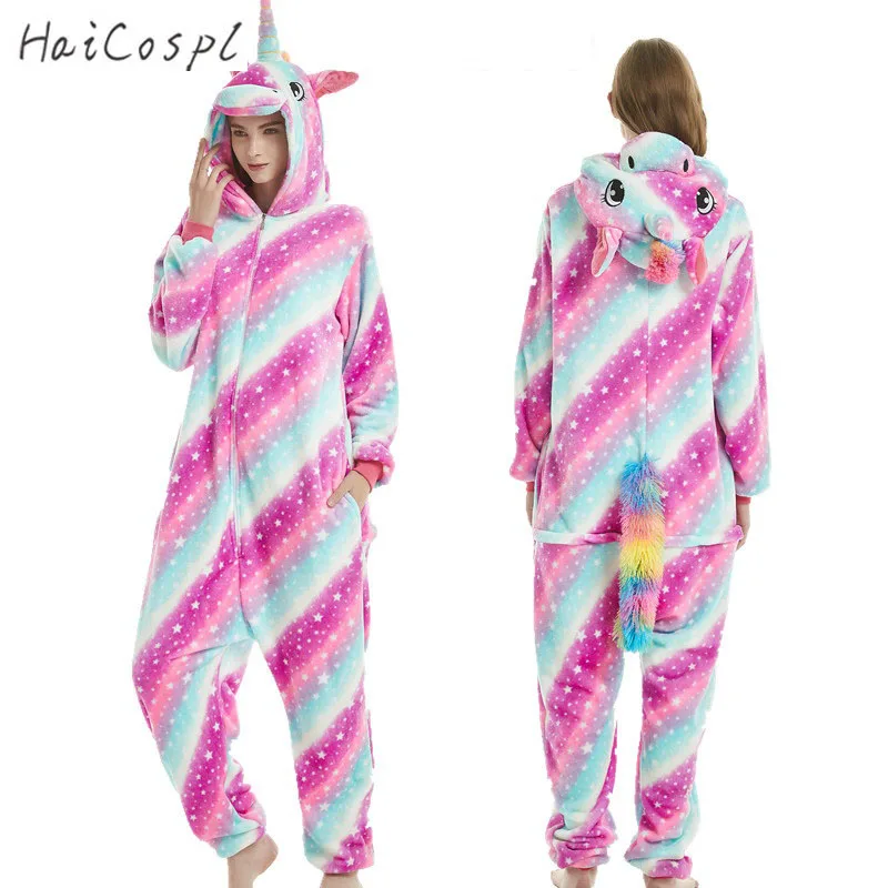Cosplay Costumes Animals Unicorn Kigurumi Costume Adult Girl kids Unicorn Onesie Flannel Women Anime Jumpsuit Disguise Onepiece Suit