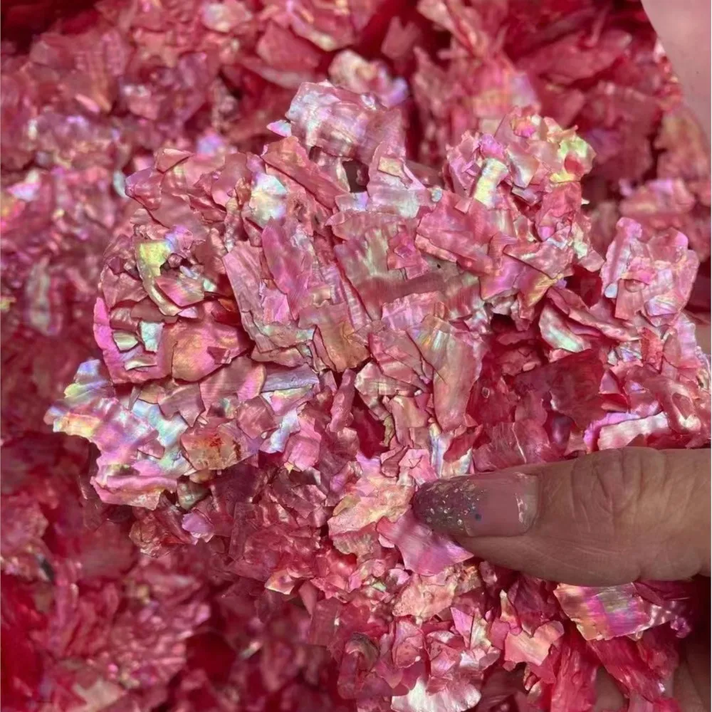 

Nail Art Accessories Natural Abalone Shell Design Art Ornaments Irregular Holographic Nail Glitter Slice Flake 3D Decals Net-10g