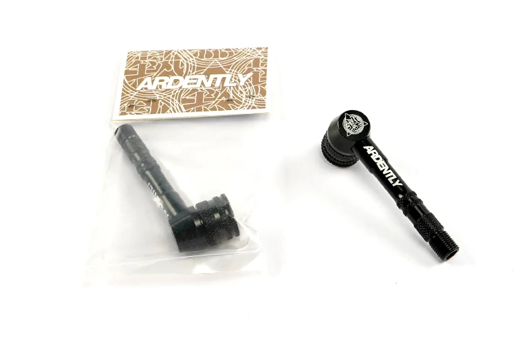 Ardently Fahrrad Presta Pumpe Ventil Felgenadapter Konvertieren Stecker Fixie MTB Rennrad Legierung Schwarz Scheibenrad 90-Grad-Adapter – Detail 5