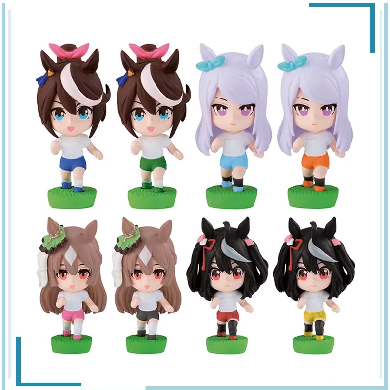 

BANDA Pretty Derby running Move forward courageously Mejiro McQueen Hugging Data cable Pendant Gashapon Figure Model Toys