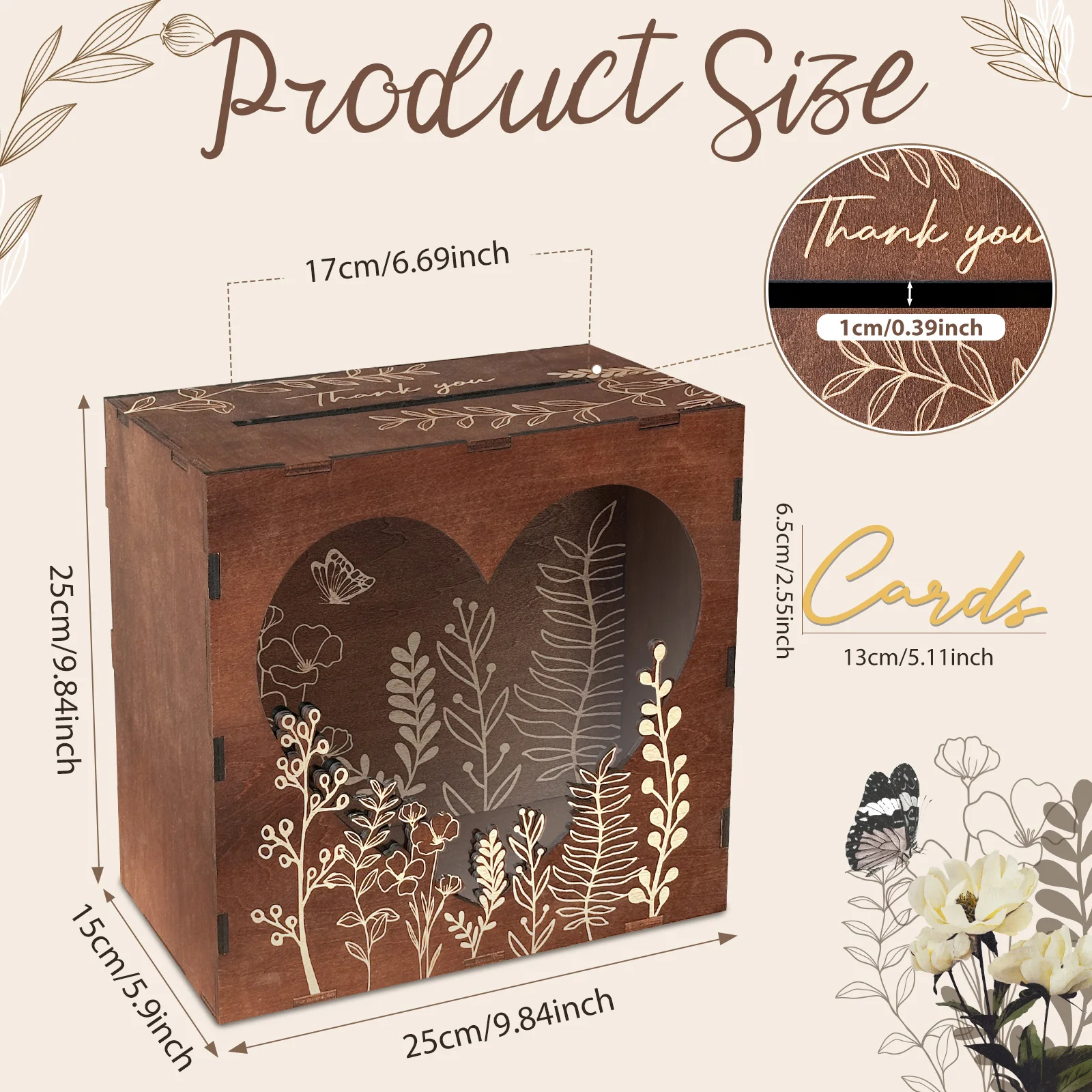 Heart Shaped Acrylic Window Wooden Wedding Card Box Rustic Wedding Card Box Decoration Graduation Party Birthday wooden gift card boxes,acrylic card box
