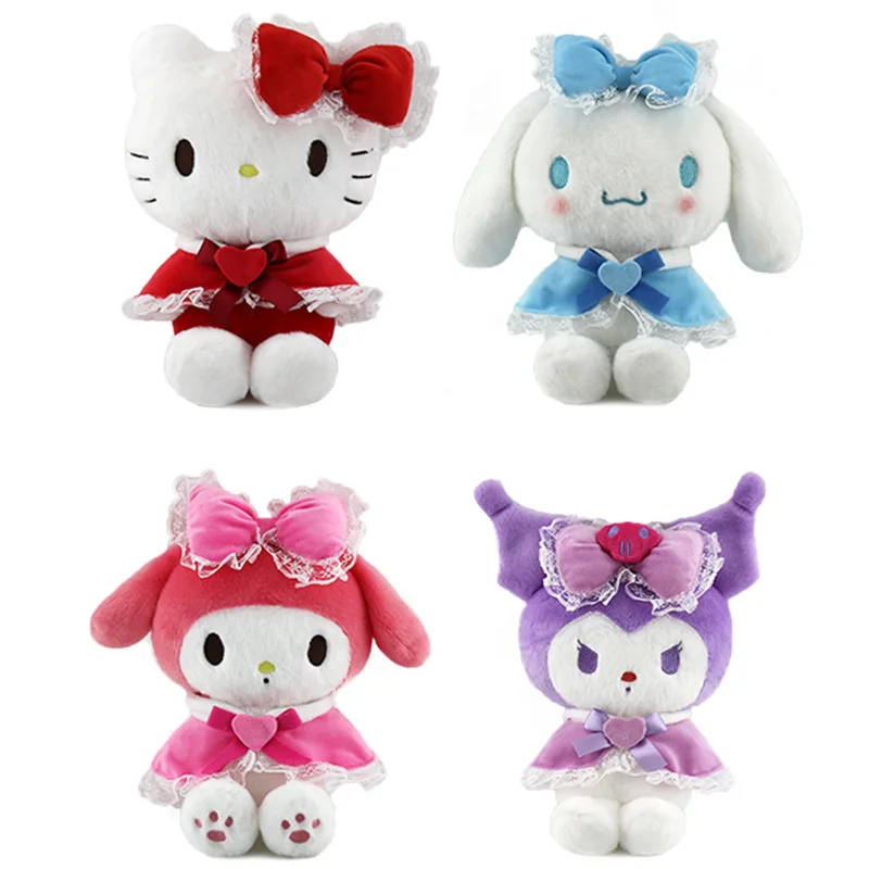 

Sanrio Новинка в японском стиле Kawaii Hello Kitty плюшевая набивная кукла Cinnamoroll My Melody Kuromi Мультяшные аниме игрушки подарок на день рождения