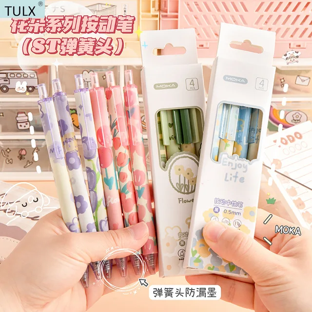 Tulx Gél Toll Tollkészlet Koreai Levélpapír Japán Aranyos Kawaii Pens Iroda Kiegészítők Iskolai Kellékek