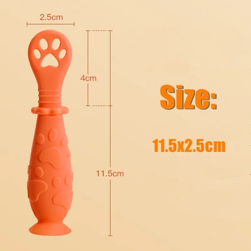 2pcs/set Food Grade Silicone Baby Teethers Rice Porridge Cream Feeder Spoon Baby Infant Teething Stick Toys Teether Newborn