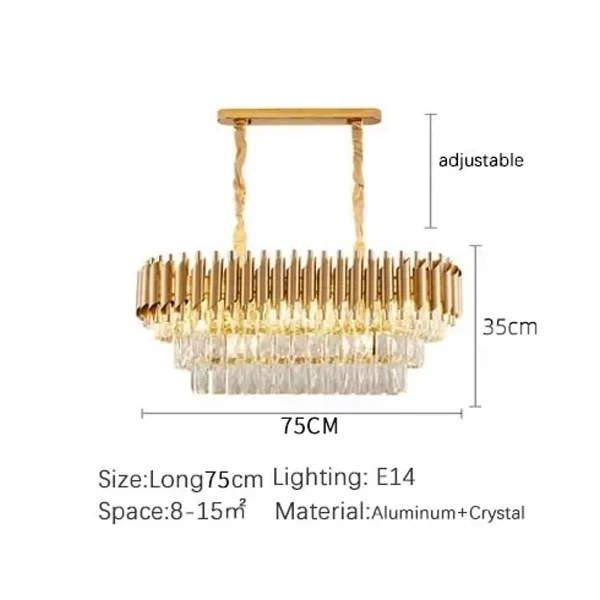 Gold Oval L75CM