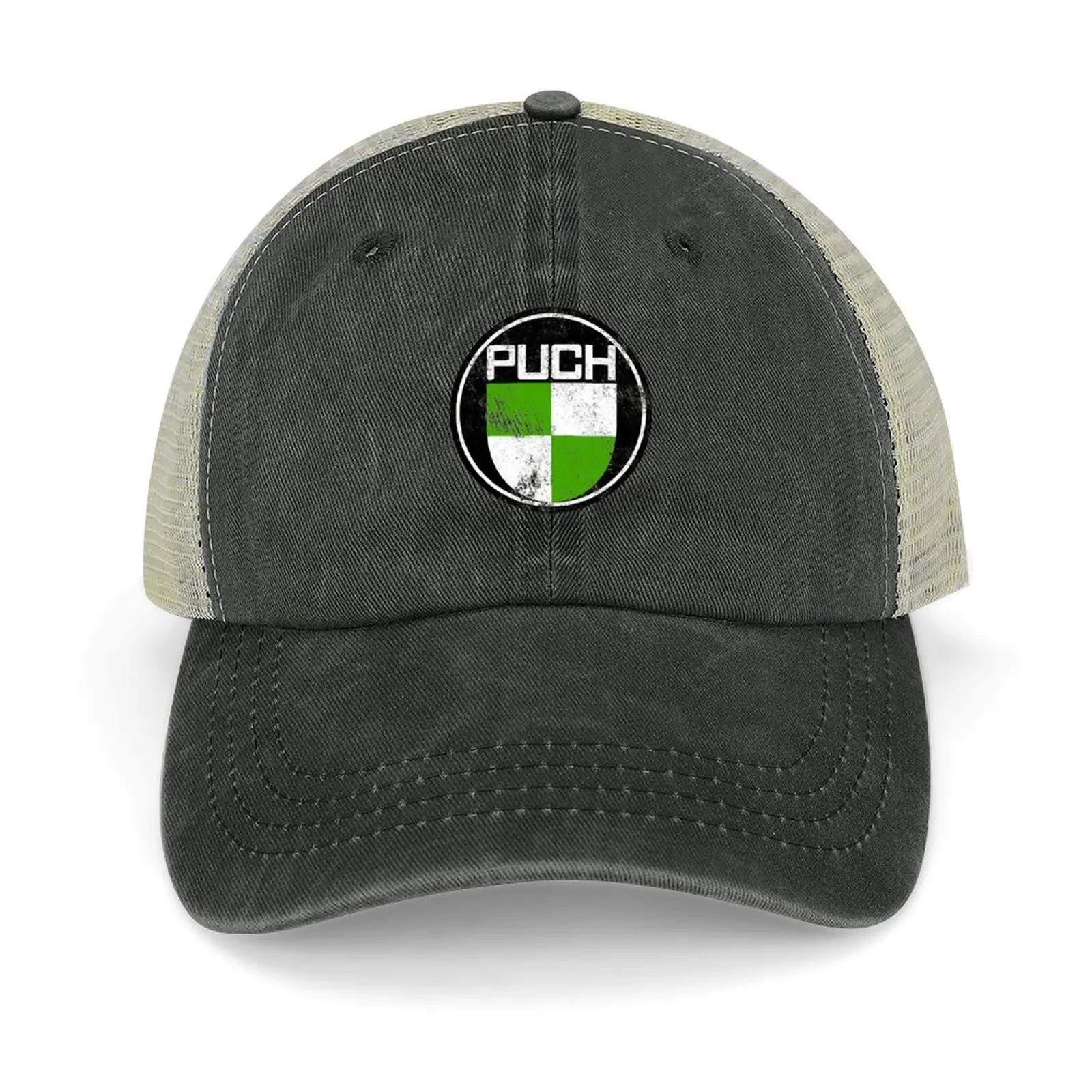 

T3 Synro Puch Logo Grunge Bulli Vespa Scooter Cowboy Hat Trucker Cap custom Hat элегантные женские головные уборы для мужчин