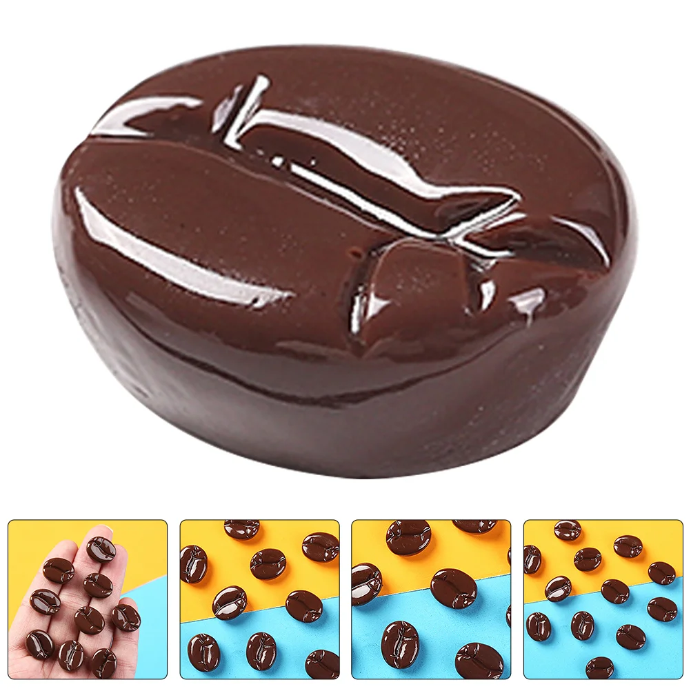 

30 Pcs Simulated Coffee Beans DIY Accessory Photo Prop Decor Props Decorate Home Fake Materials Resin Imitation Decoration
