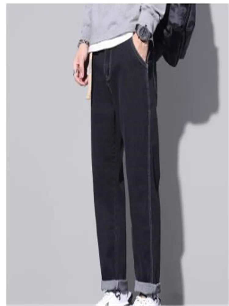 2024 New Winter Autumn Mens Cotton Casual Jeans for Men High Quality Male Pants