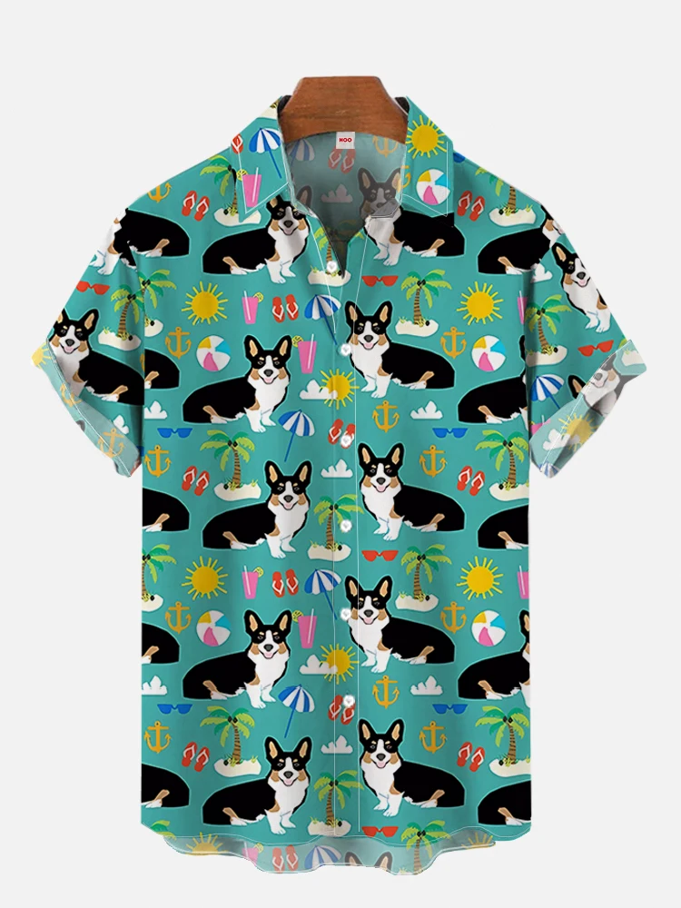 thumbnail image 1 of Camisa hawaiana para hombre, con estampado 3D, divertida caricatura de animales, camisetas de manga corta, ropa informal de verano para hombre, camisas de moda callejera para niños, 1 of 4
