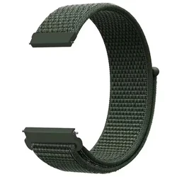 Soft Nylon Loop - 22mm Adjustable Sports Watchband Strap - 22mm watch band (Army Green)