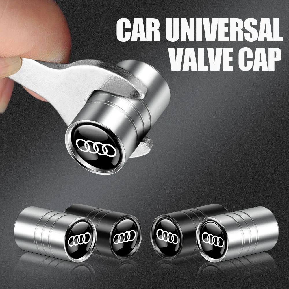 BENZEE 4-Pack Black Car Tire Valve Stem Caps – VB06 Style For Abarth, Fiat, And Other Vehicles