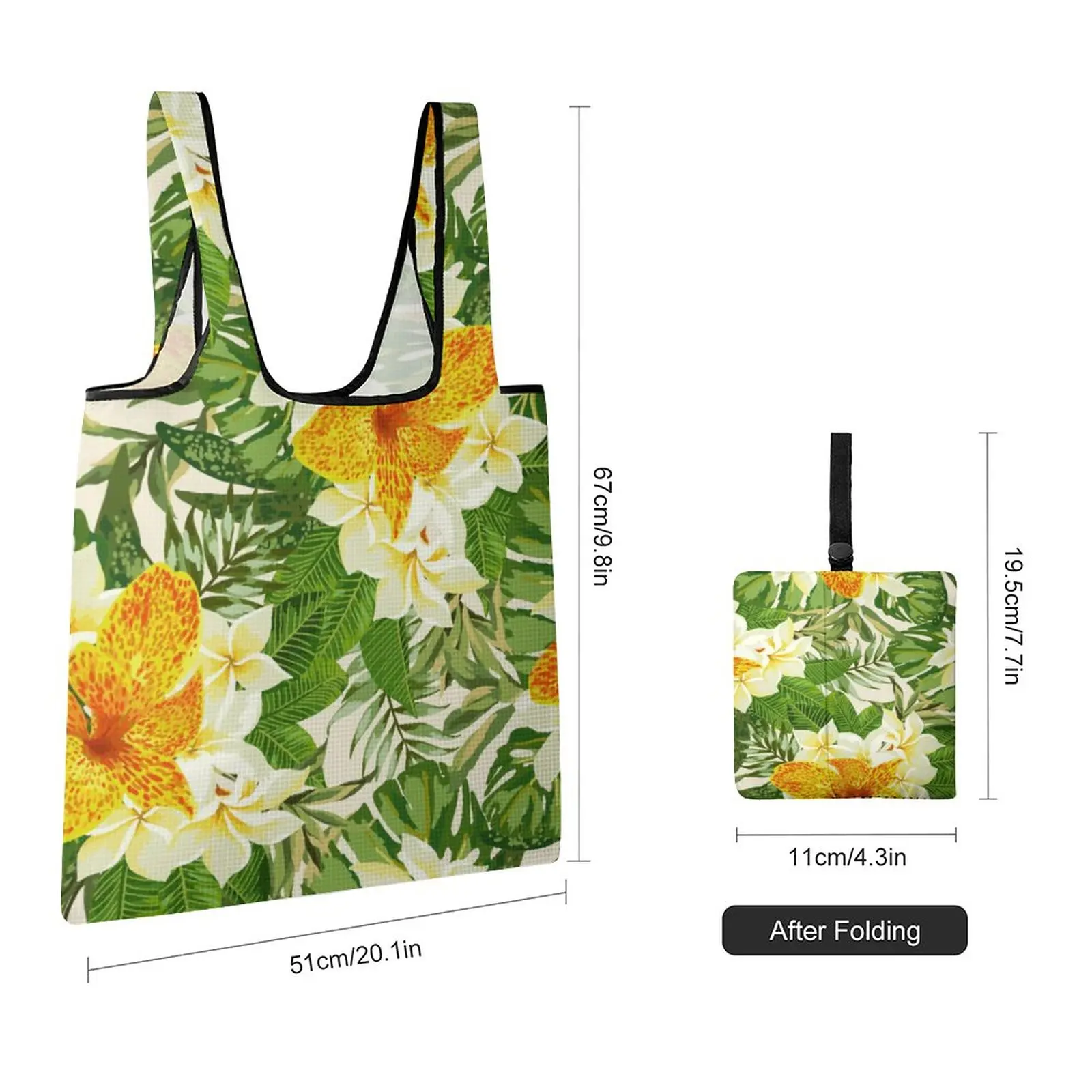 Customized Portable Open Zipperless Shopping Bag Plain Cloth Large Capacity Folding Tote Grocery Organization Bag Custom Pattern