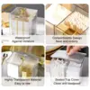 Qtip Holder Dispenser  Clear Bathroom Organizer Jar  Swab/Pad/Ball Holder Container Cosmetics Storage Boxes for Vanity 5