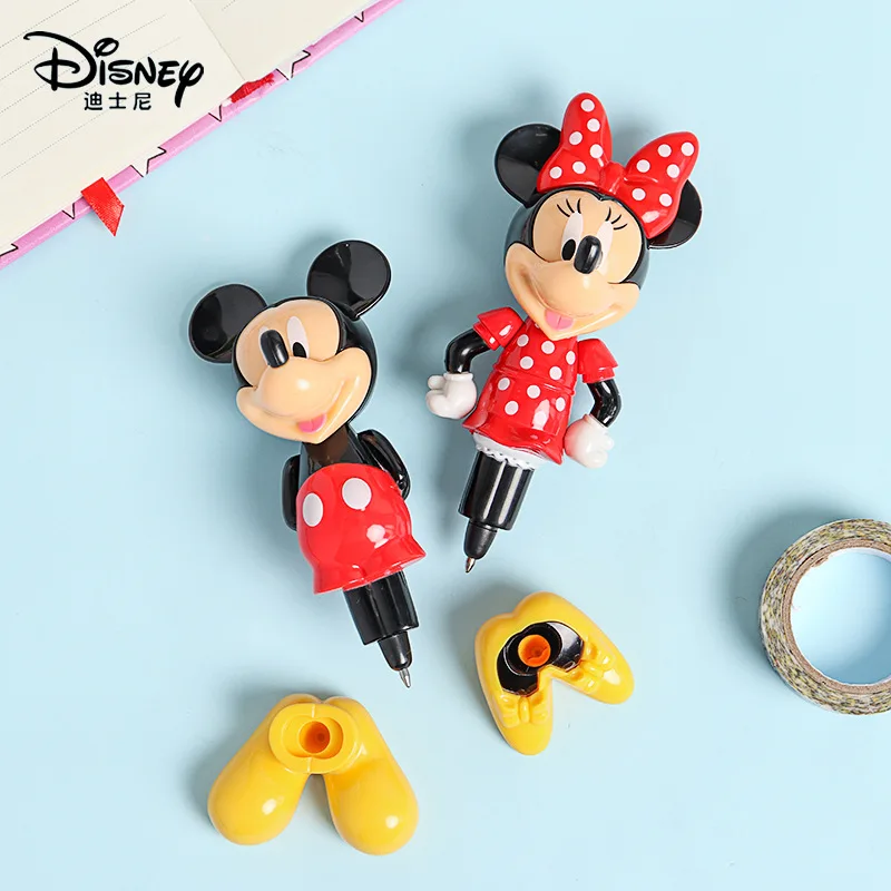

Disney Gel Pen Mickey Minnie 3D Standing Pen Ornament Three-dimensional Modeling Pen Creative Student Ballpoint Pen Cute Gift