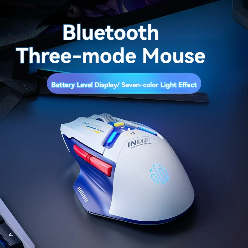 Tri-Mode Connection 10000DPI 2.4G Wireless Bluetooth Gaming Mouse PMW3325 RGB Light for PC Gaming Laptop and MAC