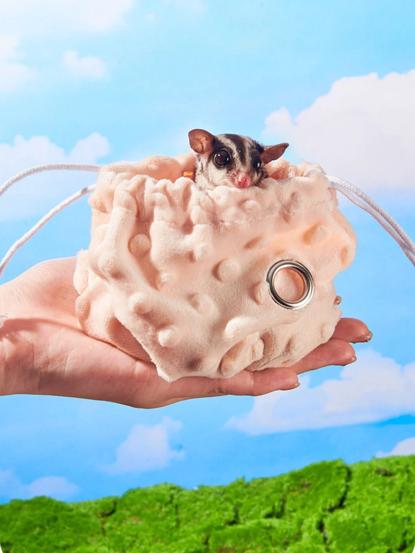 1pc-Sugar glider tray, honey bag flying rat bundle, breathable outer bag, sleeping bag, bean velvet, warm nest supplies